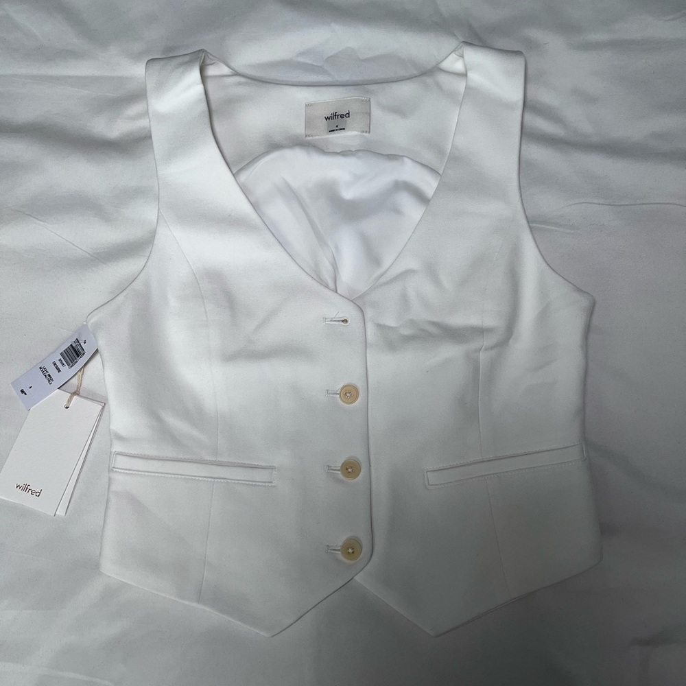 Wilfred Desire Vest in White Birch